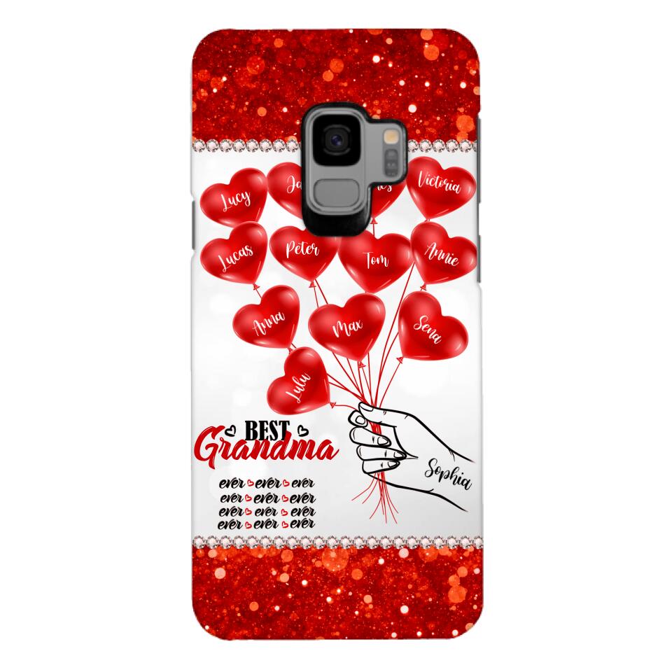 PERSONALIZED BEST GRANDMA EVER KID NAME BALLOONS PHONECASE QTHC1605