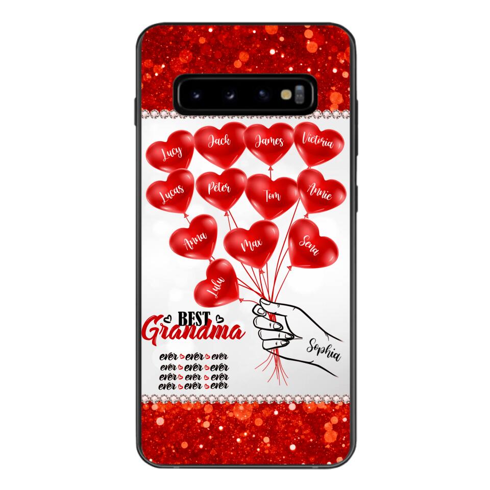 PERSONALIZED BEST GRANDMA EVER KID NAME BALLOONS PHONECASE QTHC1605