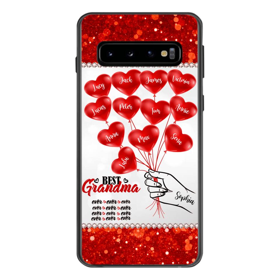 PERSONALIZED BEST GRANDMA EVER KID NAME BALLOONS PHONECASE QTHC1605