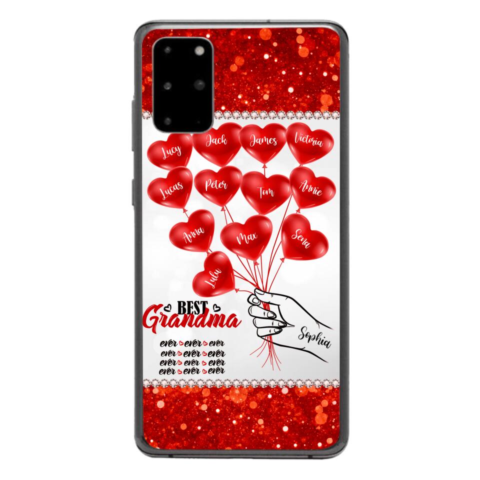 PERSONALIZED BEST GRANDMA EVER KID NAME BALLOONS PHONECASE QTHC1605