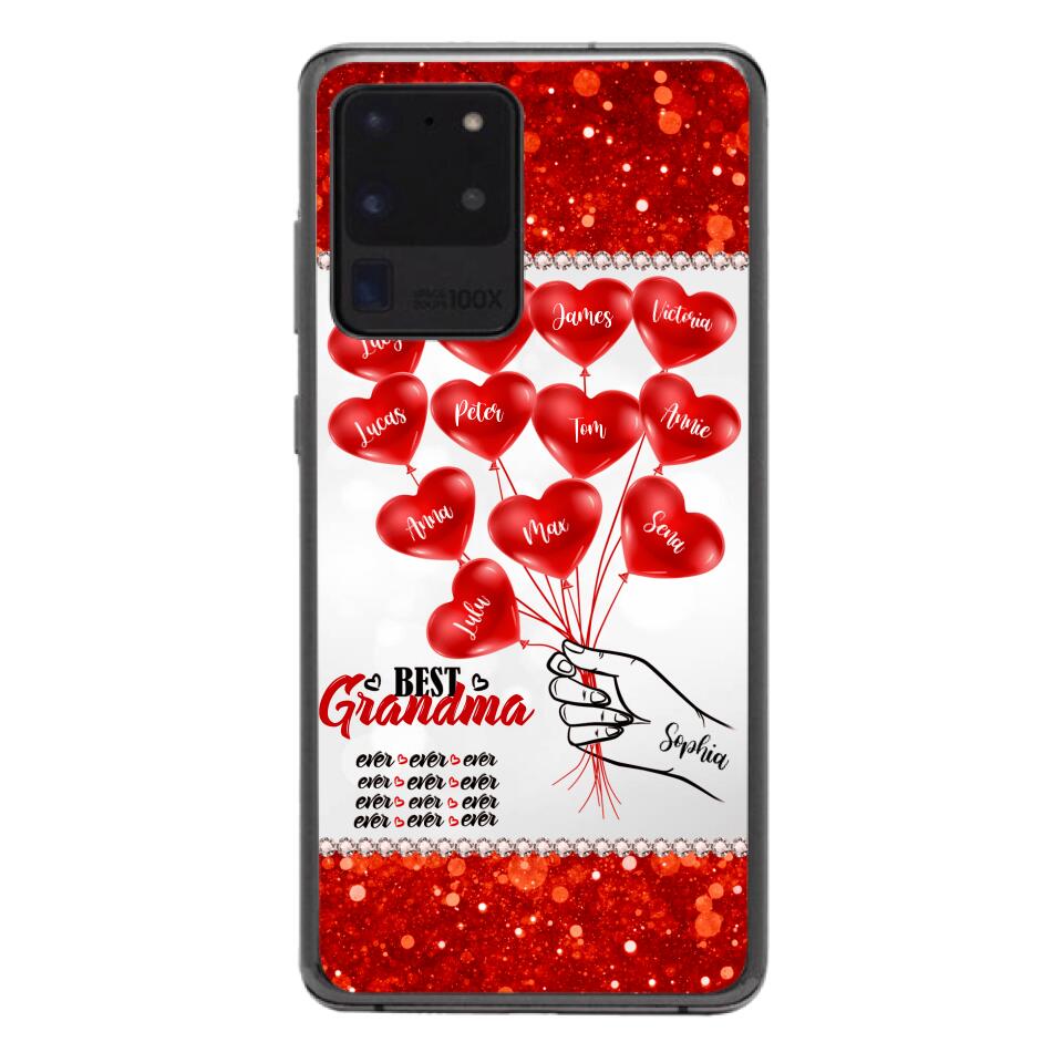 PERSONALIZED BEST GRANDMA EVER KID NAME BALLOONS PHONECASE QTHC1605