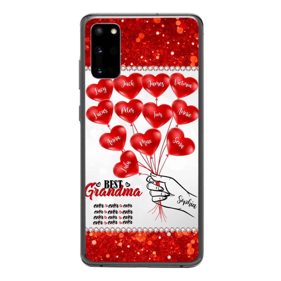PERSONALIZED BEST GRANDMA EVER KID NAME BALLOONS PHONECASE QTHC1605