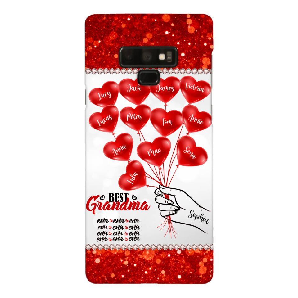 PERSONALIZED BEST GRANDMA EVER KID NAME BALLOONS PHONECASE QTHC1605