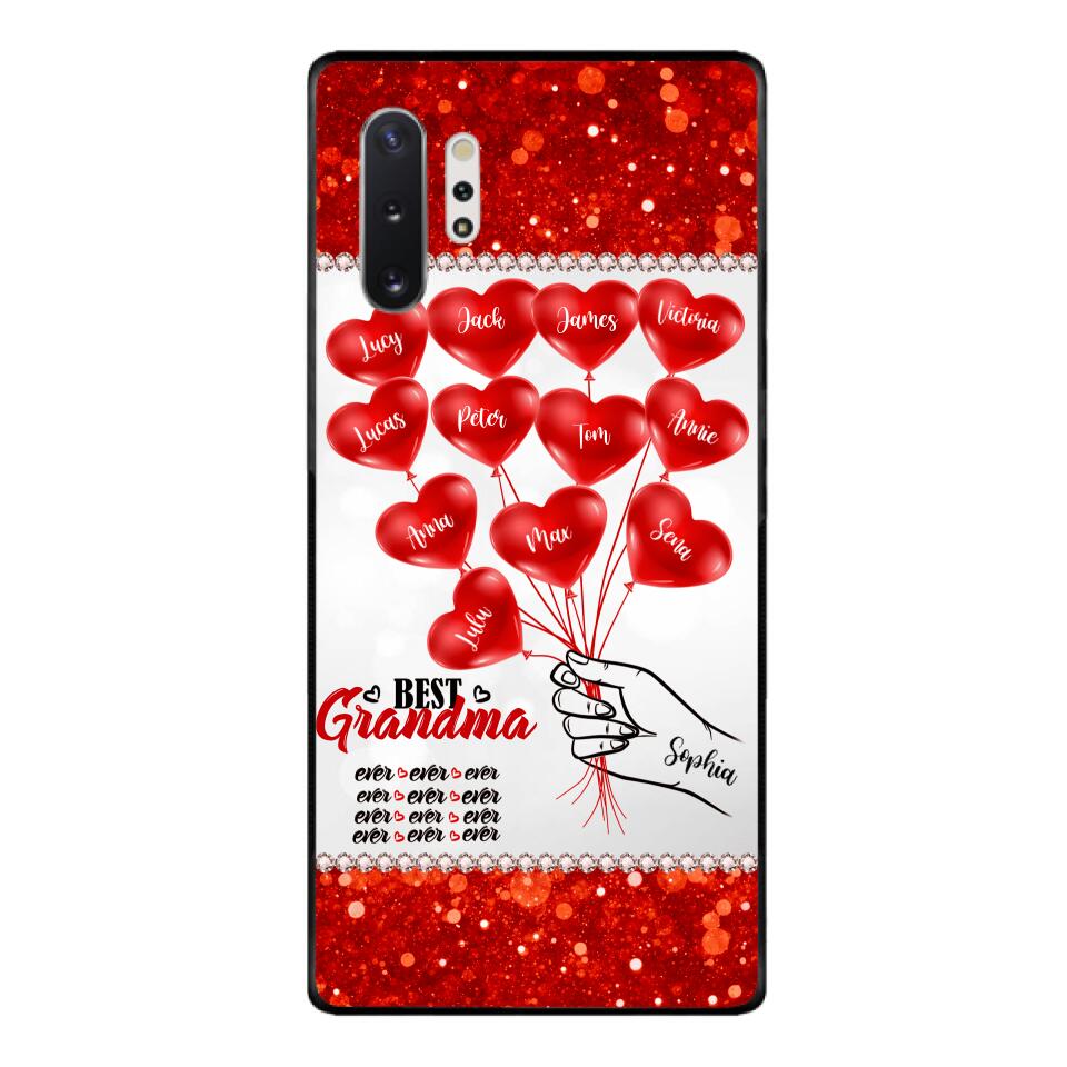 PERSONALIZED BEST GRANDMA EVER KID NAME BALLOONS PHONECASE QTHC1605