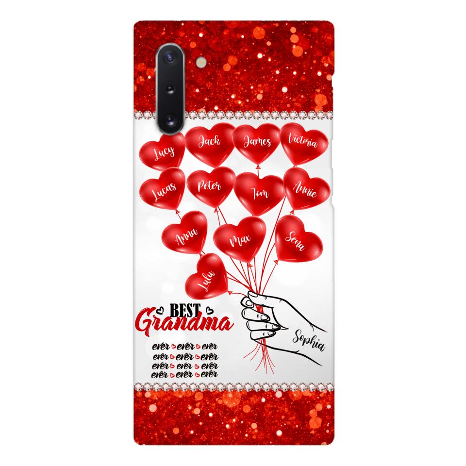 PERSONALIZED BEST GRANDMA EVER KID NAME BALLOONS PHONECASE QTHC1605