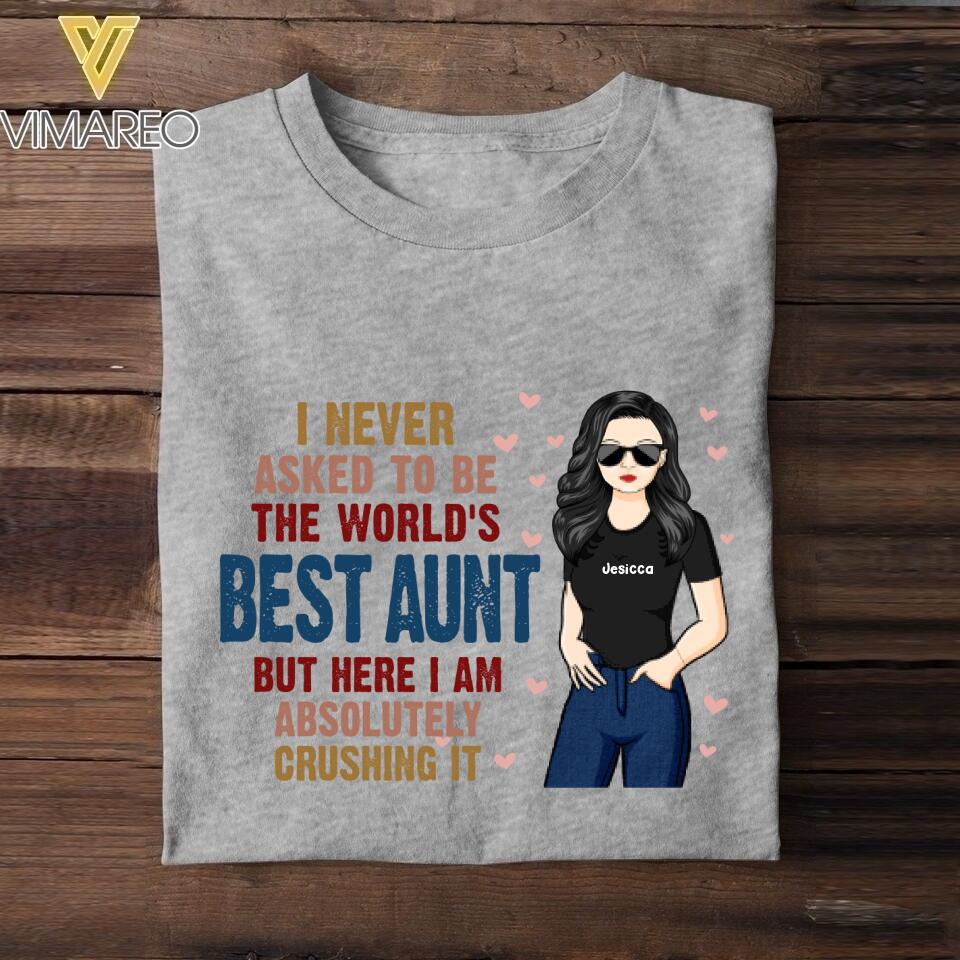PERSONALIZED THE WORLD'S BEST AUNT TSHIRT NQTN1605