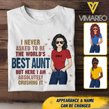 PERSONALIZED THE WORLD'S BEST AUNT TSHIRT NQTN1605
