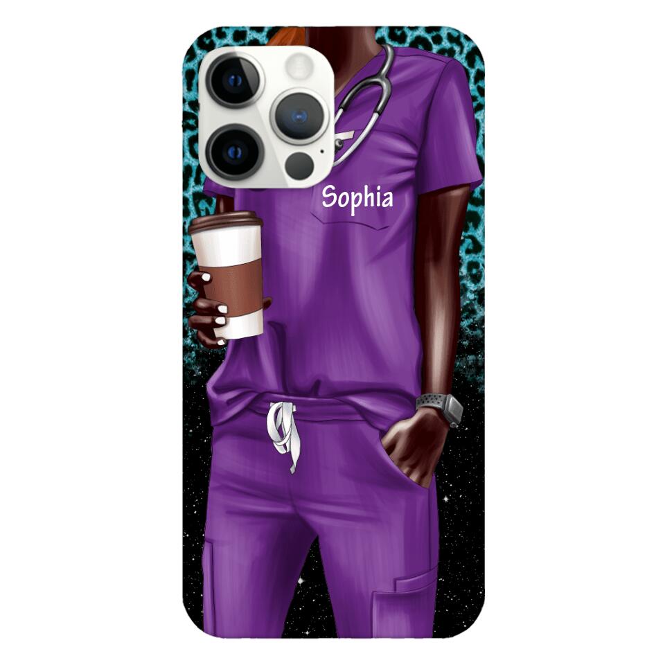 Personalized Nurse Phone Case Printed 22MAY-LN17