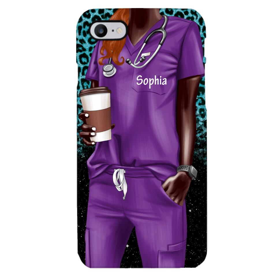 Personalized Nurse Phone Case Printed 22MAY-LN17