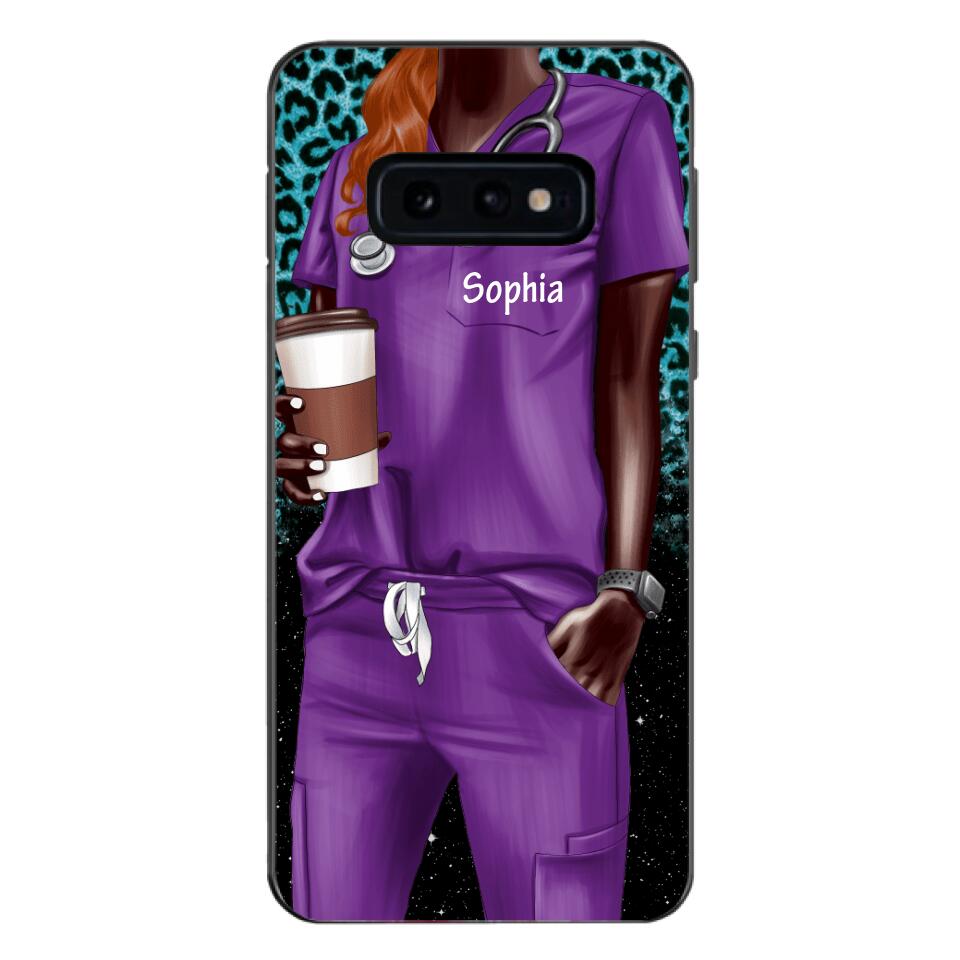 Personalized Nurse Phone Case Printed 22MAY-LN17