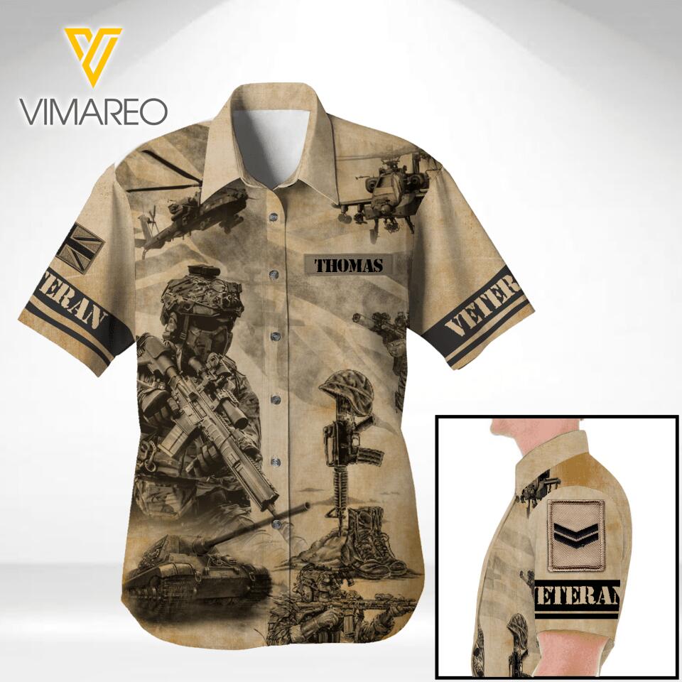 DH British Army Hawaii Shirt Printed DT1705
