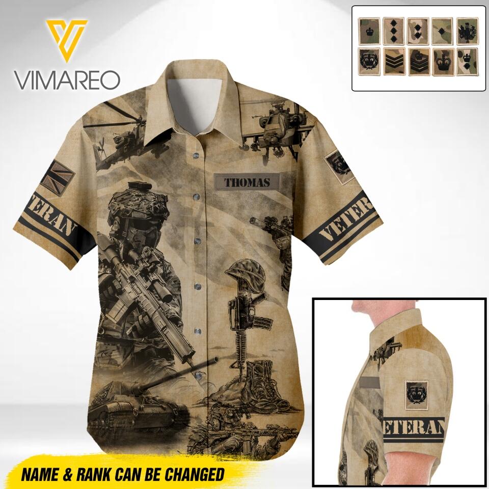 DH British Army Hawaii Shirt Printed DT1705