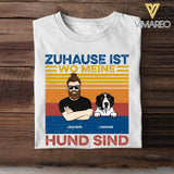 Personalized Zuhause Ist Wo Meine Hund Sind Tshirt Printed QTDT1705