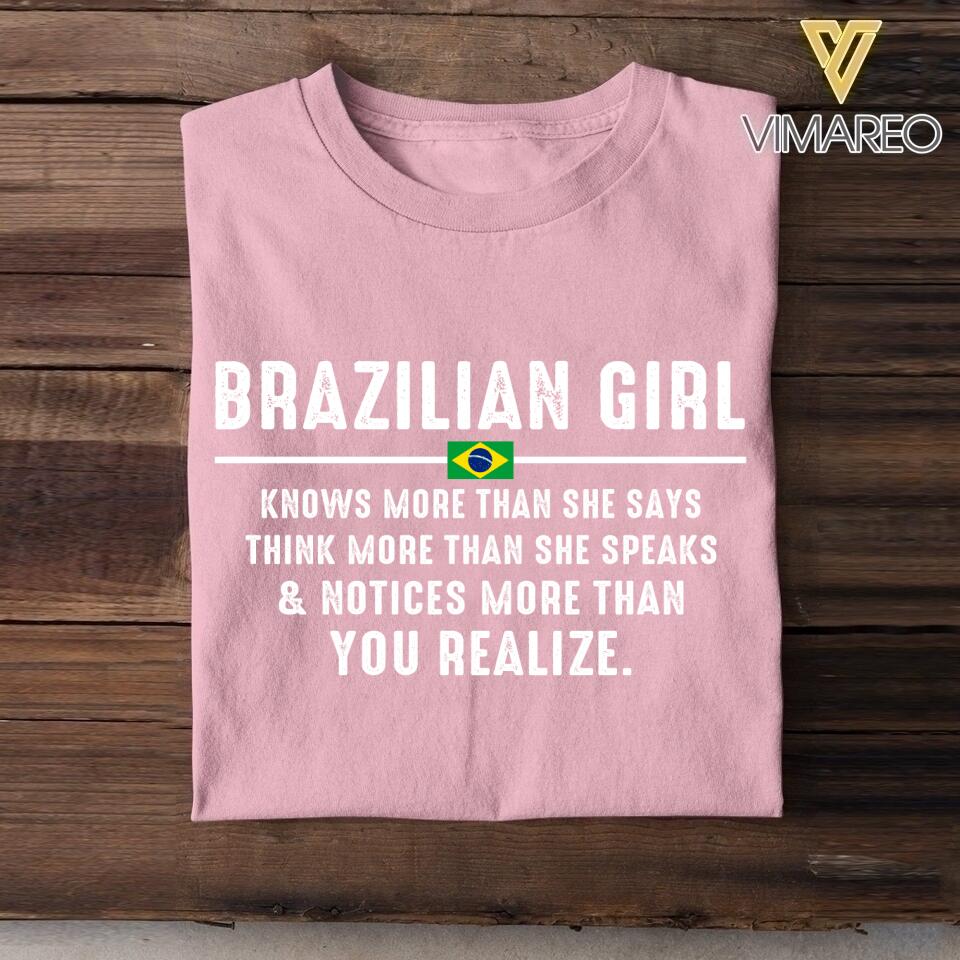 DH Personalized Brazilian Girl Tshirt Printed DT1805