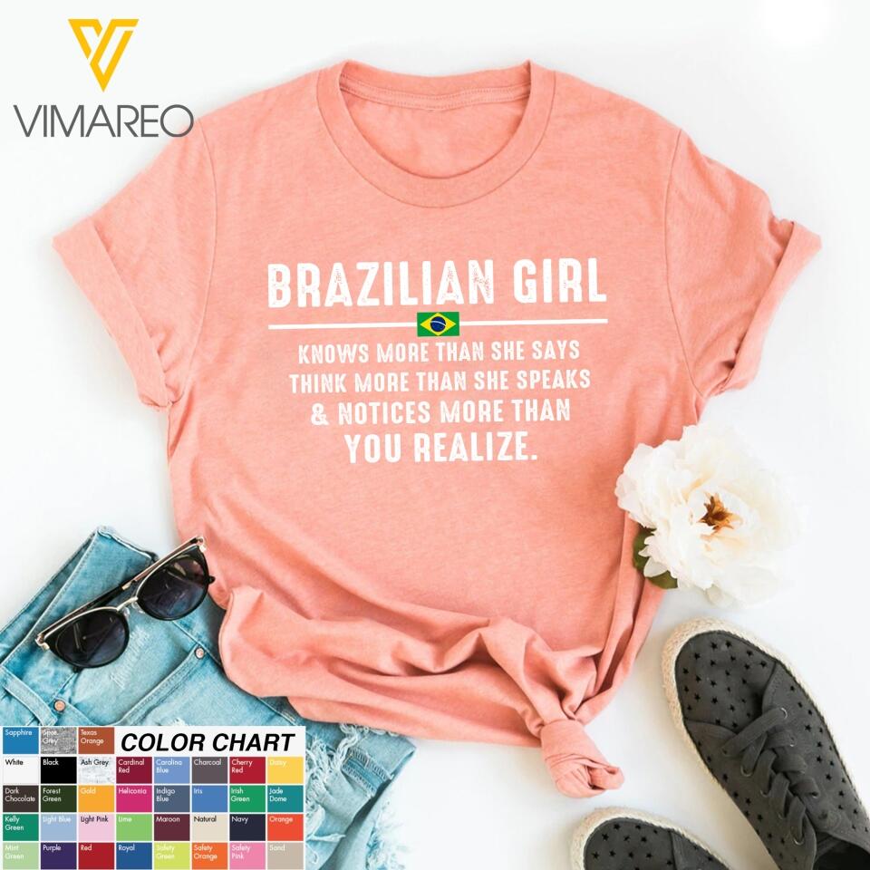 DH Personalized Brazilian Girl Tshirt Printed DT1805