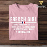 DH Personalized French Girl Tshirt Printed DT1805