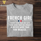 DH Personalized French Girl Tshirt Printed DT1805