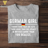 DH Personalized German Girl Tshirt Printed DT1805