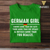 DH Personalized German Girl Tshirt Printed DT1805
