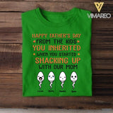 PERSONALIZED HAPPY FATHER'S DAY FROM THE KIDS TSHIRT NQHC1805