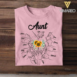 Personalized Aunt Kid Flower Tshirt Printed 22MAY-DT19