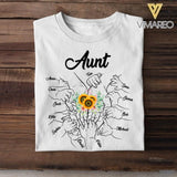 Personalized Aunt Kid Flower Tshirt Printed 22MAY-DT19