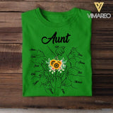 Personalized Aunt Kid Flower Tshirt Printed 22MAY-DT19