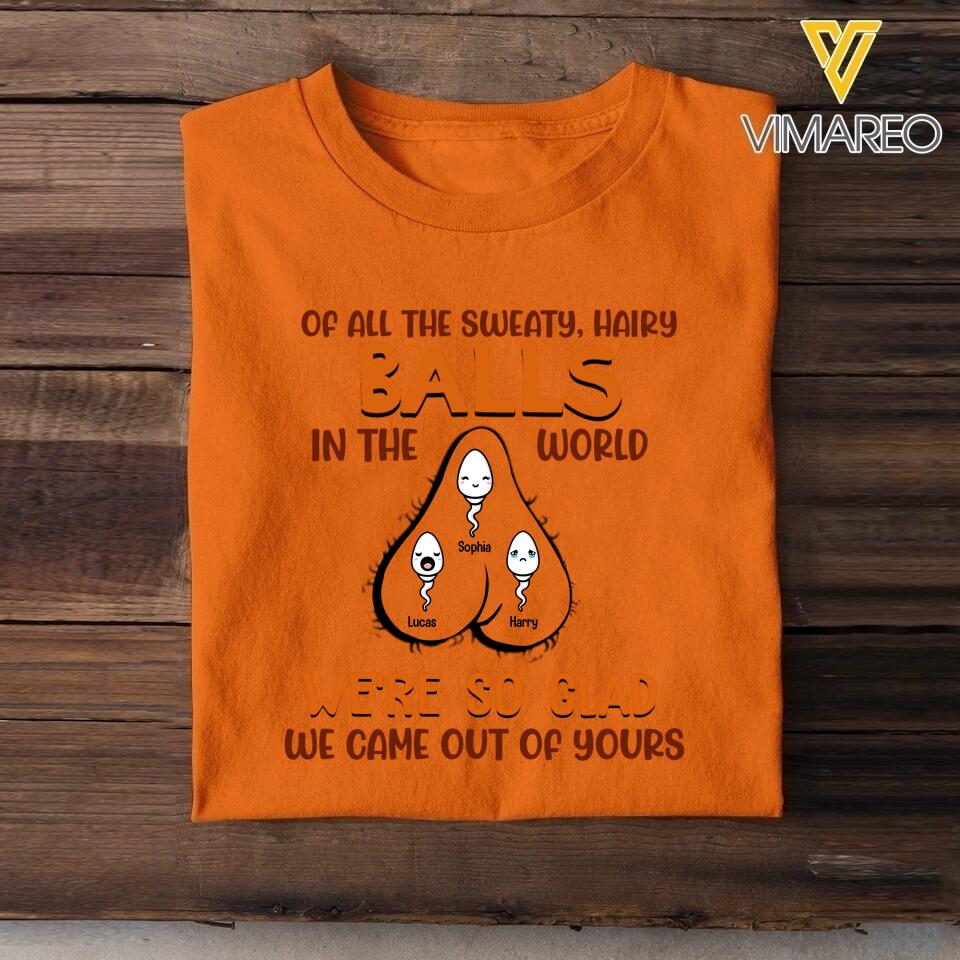 Farther's Day Sperm Funny Hairy Ball Shirt
