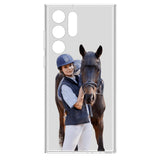 Personalized Girl Love Horse Transparent Silicone Phonecase Printed 22MAY-DT21