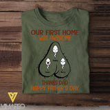 PERSONALIZED OUR FIRST HOME WAS AWESOME HAPPY FATHER'S DAY TSHIRTS NQVQ2005