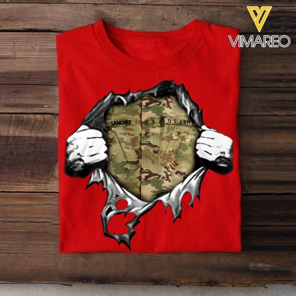 Personalized U.S Soldier Tshirt Printed 22MAY-DT21