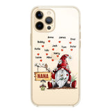 PERSONALIZED TRANSPARENT SILICONE PHONECASE GRANDMA KIDS