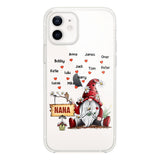 PERSONALIZED TRANSPARENT SILICONE PHONECASE GRANDMA KIDS