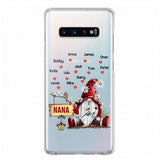 PERSONALIZED TRANSPARENT SILICONE PHONECASE GRANDMA KIDS