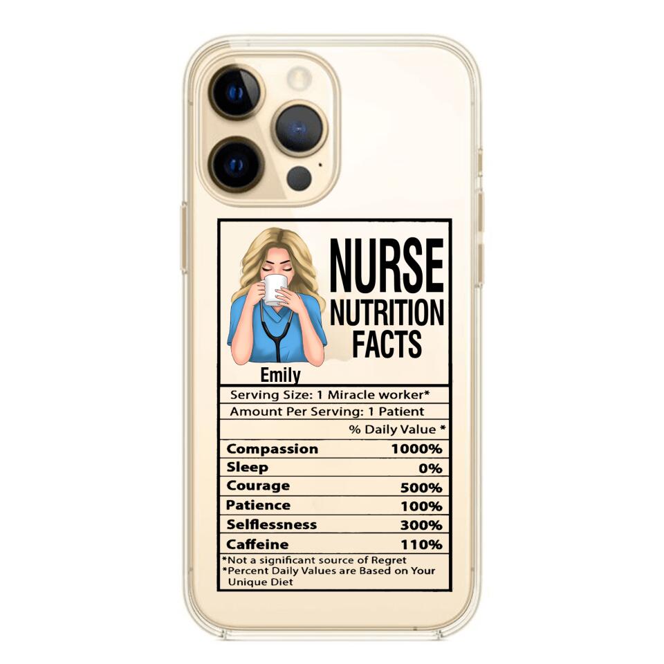 Personalized Nurse Transparent Silicone Phonecase Printed 22MAY-LN23