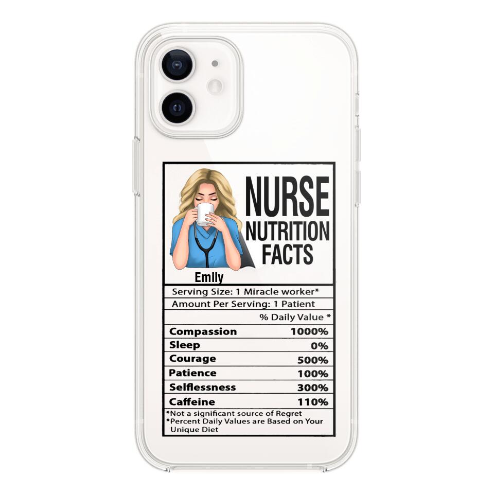 Personalized Nurse Transparent Silicone Phonecase Printed 22MAY-LN23