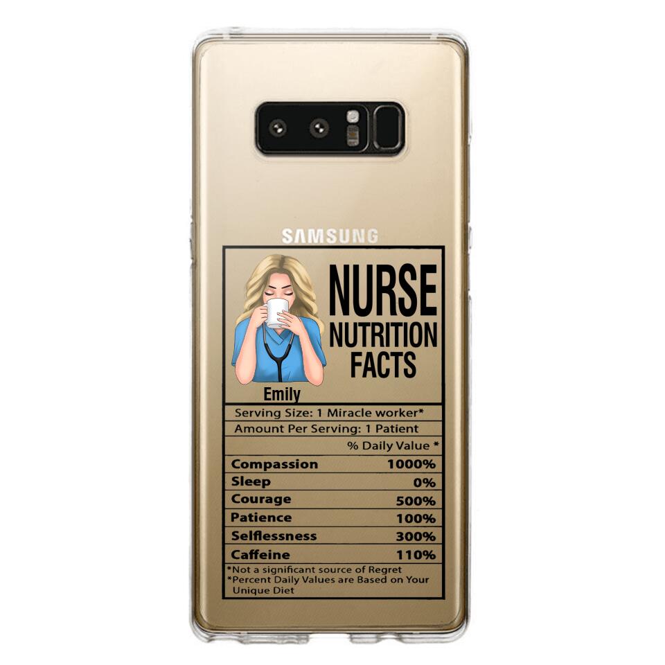 Personalized Nurse Transparent Silicone Phonecase Printed 22MAY-LN23