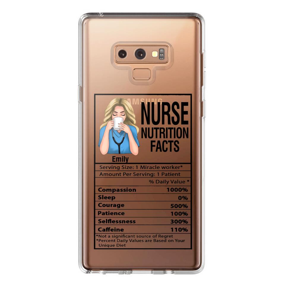 Personalized Nurse Transparent Silicone Phonecase Printed 22MAY-LN23