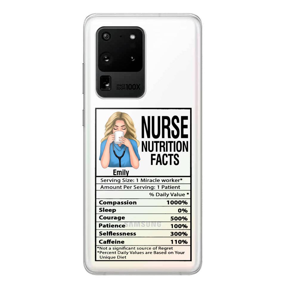 Personalized Nurse Transparent Silicone Phonecase Printed 22MAY-LN23