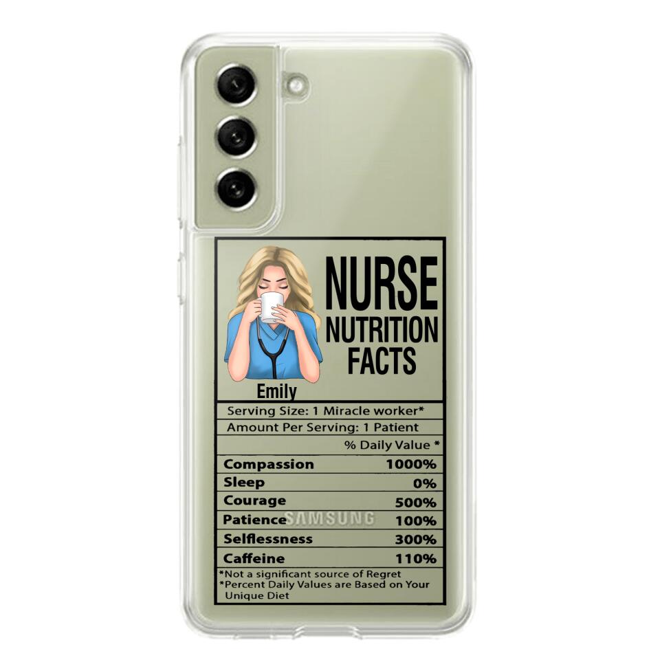 Personalized Nurse Transparent Silicone Phonecase Printed 22MAY-LN23