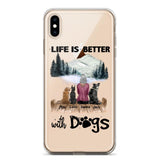 PERSONALIZED LIFE IS BETTER WITH DOGS SILICON PHONECASE NQVQ2105
