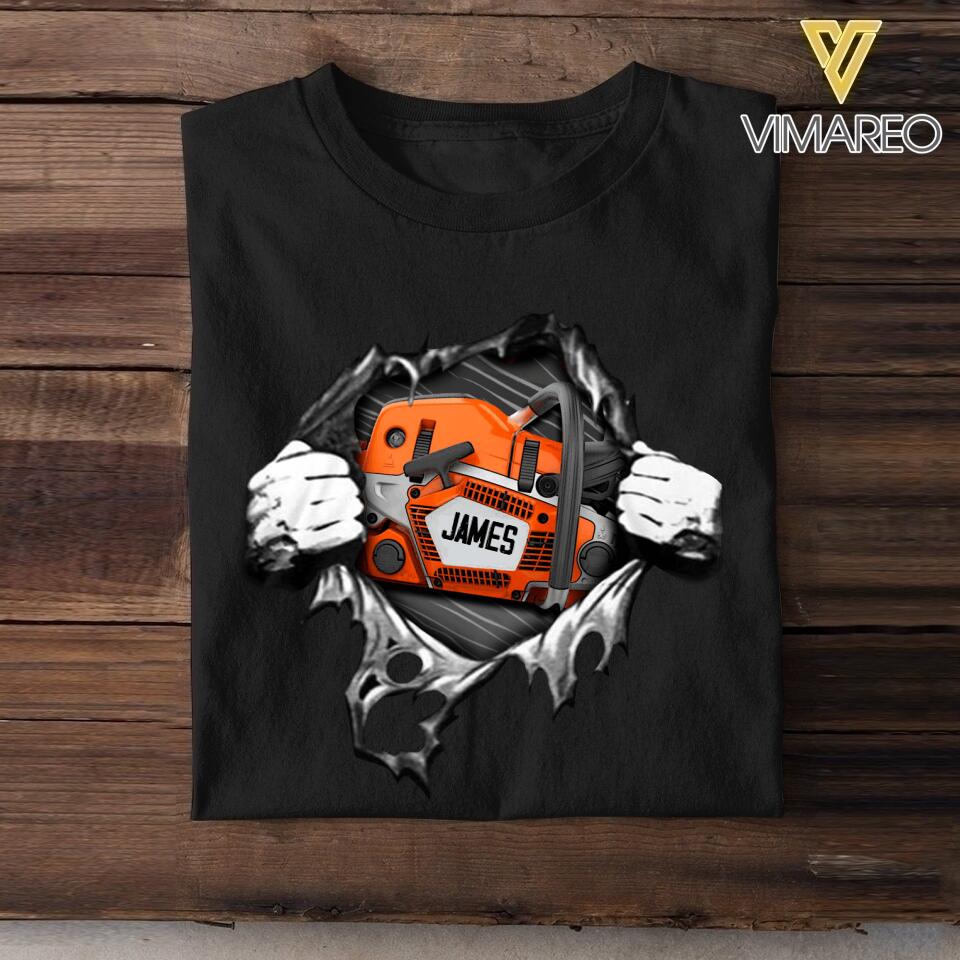 Personalized Chainsaw Tshirt Printed 22MAY-DT24