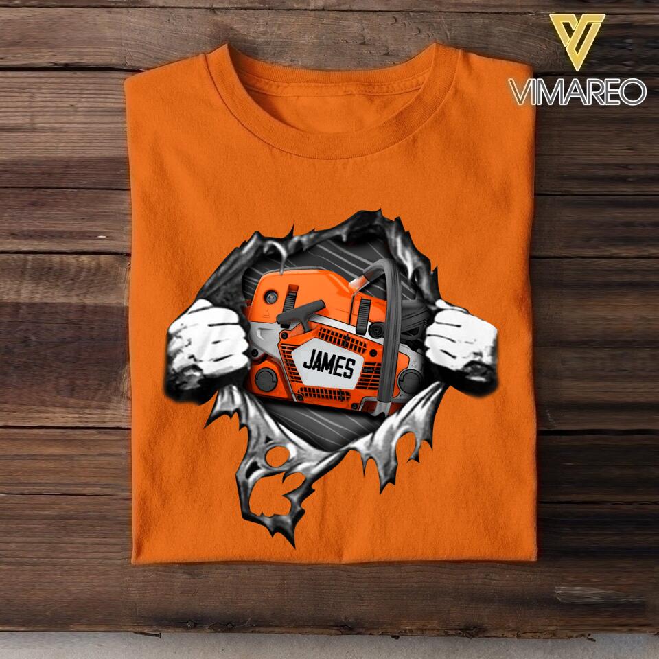 Personalized Chainsaw Tshirt Printed 22MAY-DT24