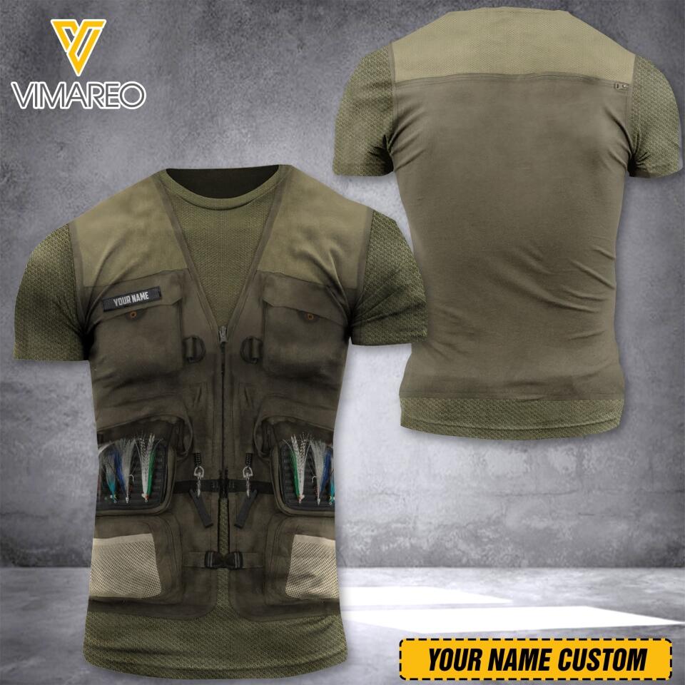 DH Personalized Fishing Tshirt 3D Printed LN2405