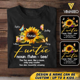 Personalized Funtie Sunflower Kid Name Tshirt Printed NQVQ2305