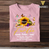 Personalized Funtie Sunflower Kid Name Tshirt Printed NQVQ2305
