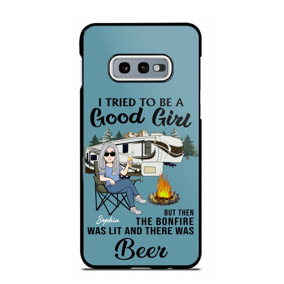Personalized Camping Girl Phone Case Printed 22MAY-HQ25