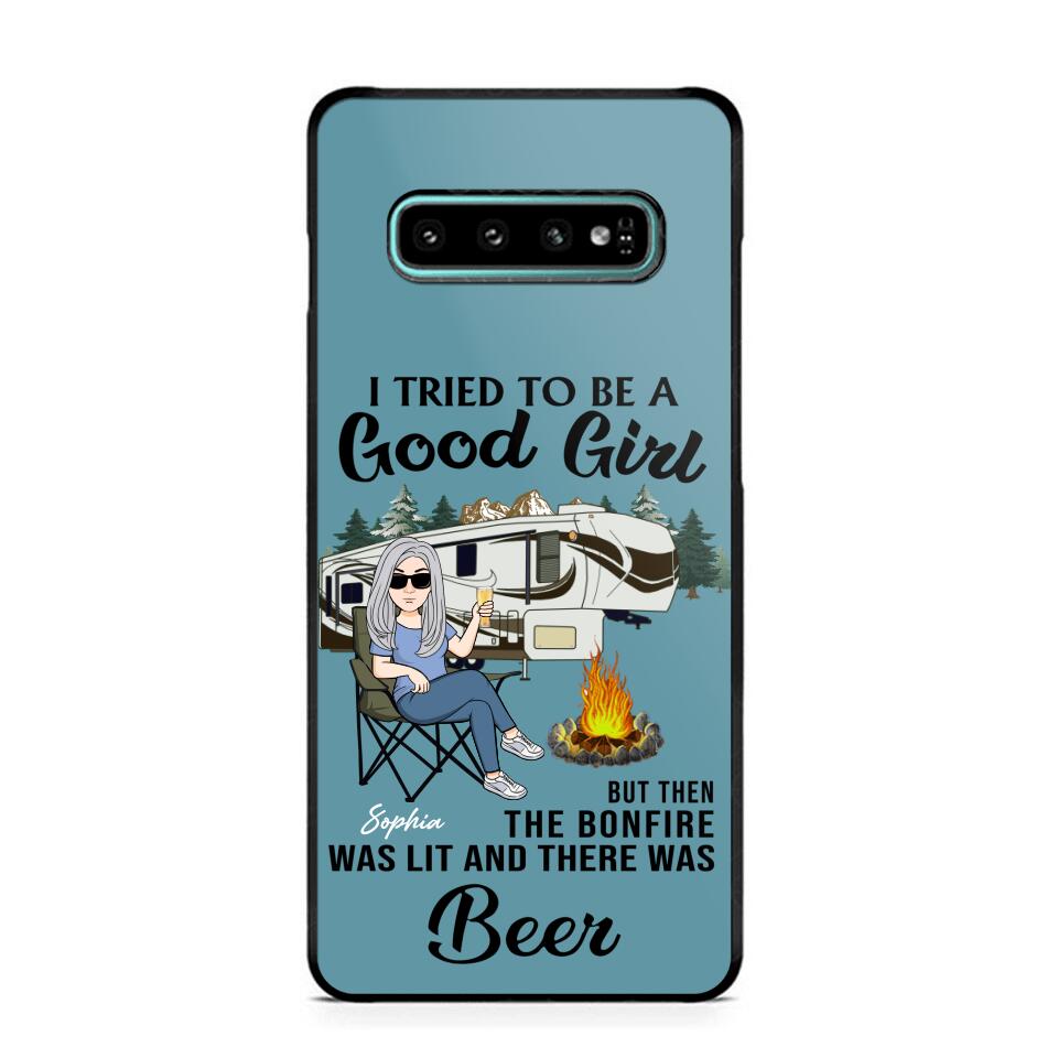 Personalized Camping Girl Phone Case Printed 22MAY-HQ25