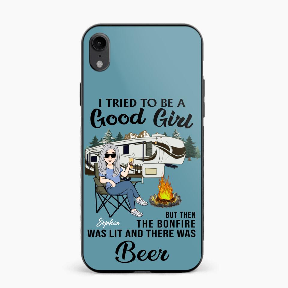 Personalized Camping Girl Phone Case Printed 22MAY-HQ25