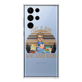 PERSONALIZED JUST A GIRL WHO LOVES BOOKS SILICON PHONECASE NQTN2405